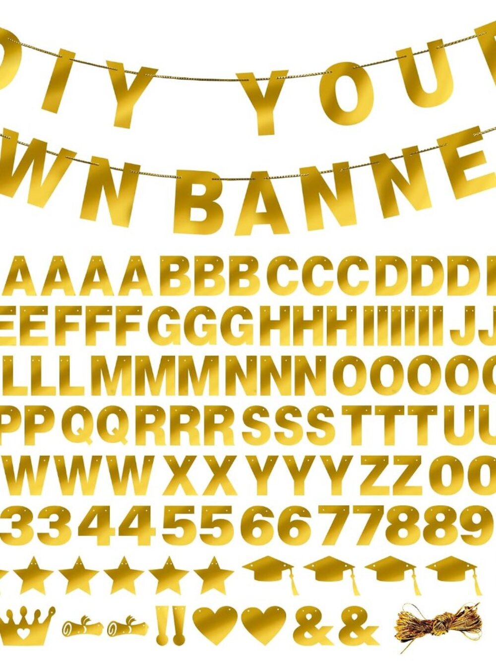 131 PCS Custom Birthday Banner DIY Letter Banners Personalized Banner